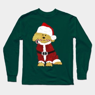 Christmas Goldendoodle Santa Claus Long Sleeve T-Shirt